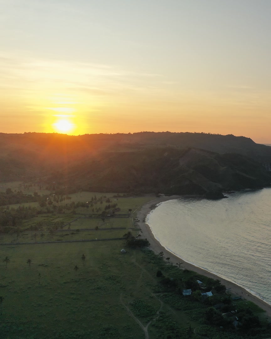 the bay at sunset